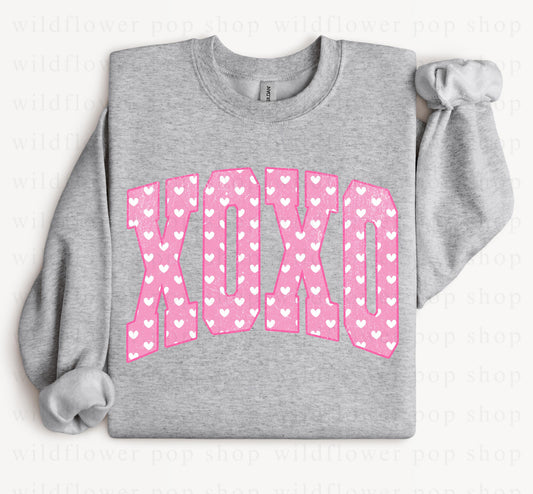 Xoxo pink hearts