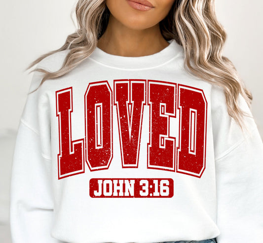 valentines day loved sweater