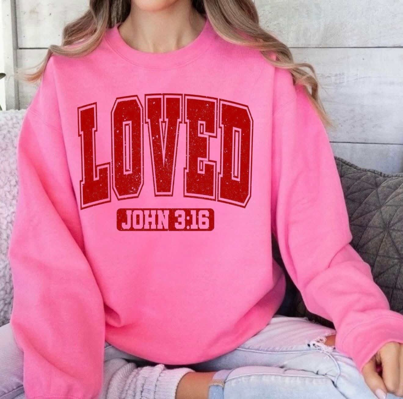 valentines day loved sweater