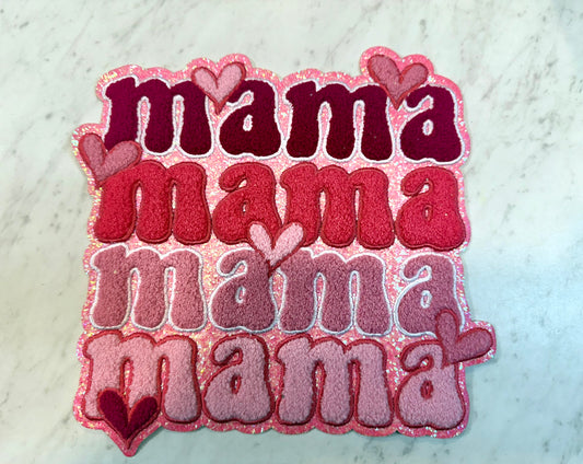 Mama heart Chenille Patch