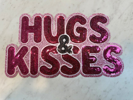 Hugs & kisses Sequin Patch