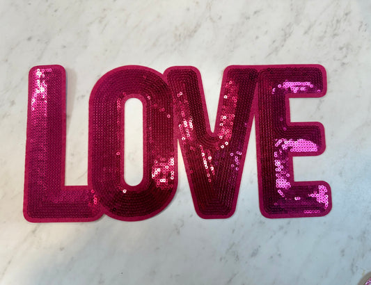 LOVE Sequin Patch