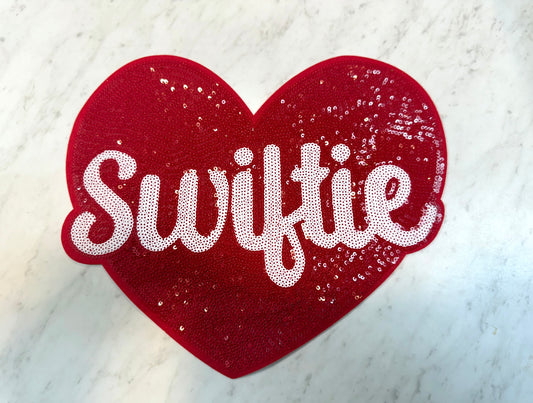 Swiftie Heart Sequin Patch