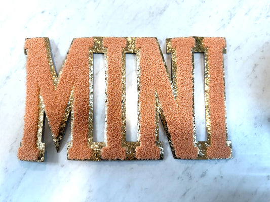 MINI Peach Chenille Patch