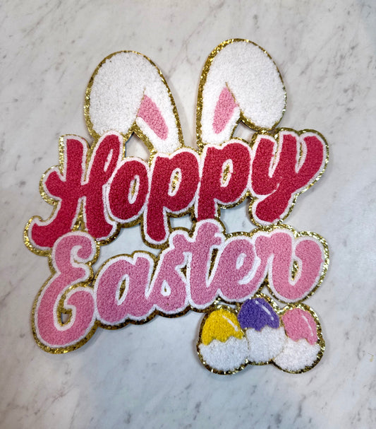 HOPPY EASTER Chenille Patch