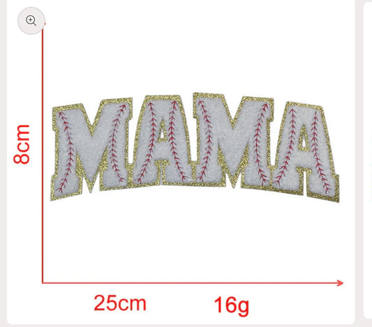 BASEBALL MAMA Chenille Patch