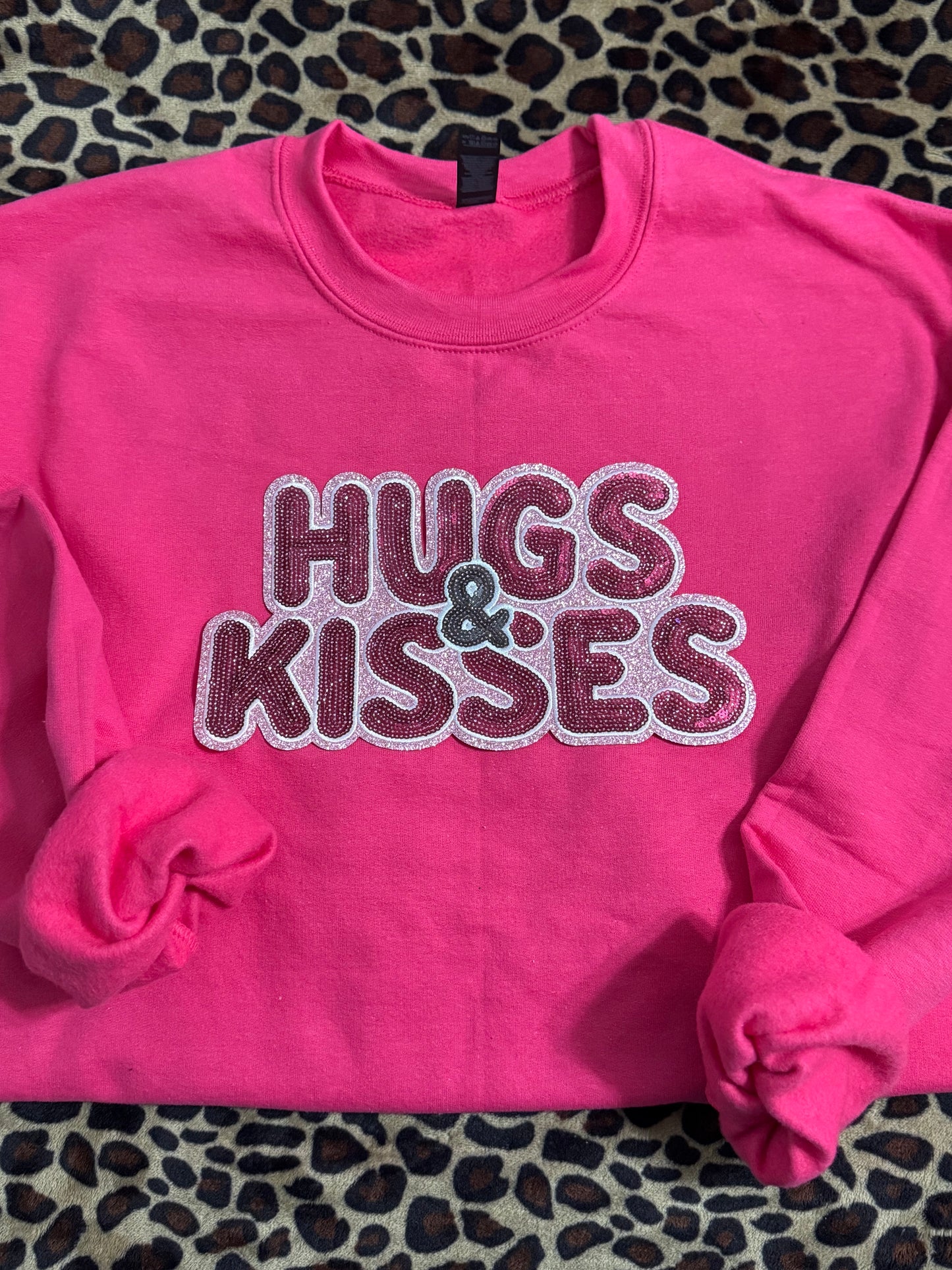 Hugs & kisses Sequin Patch