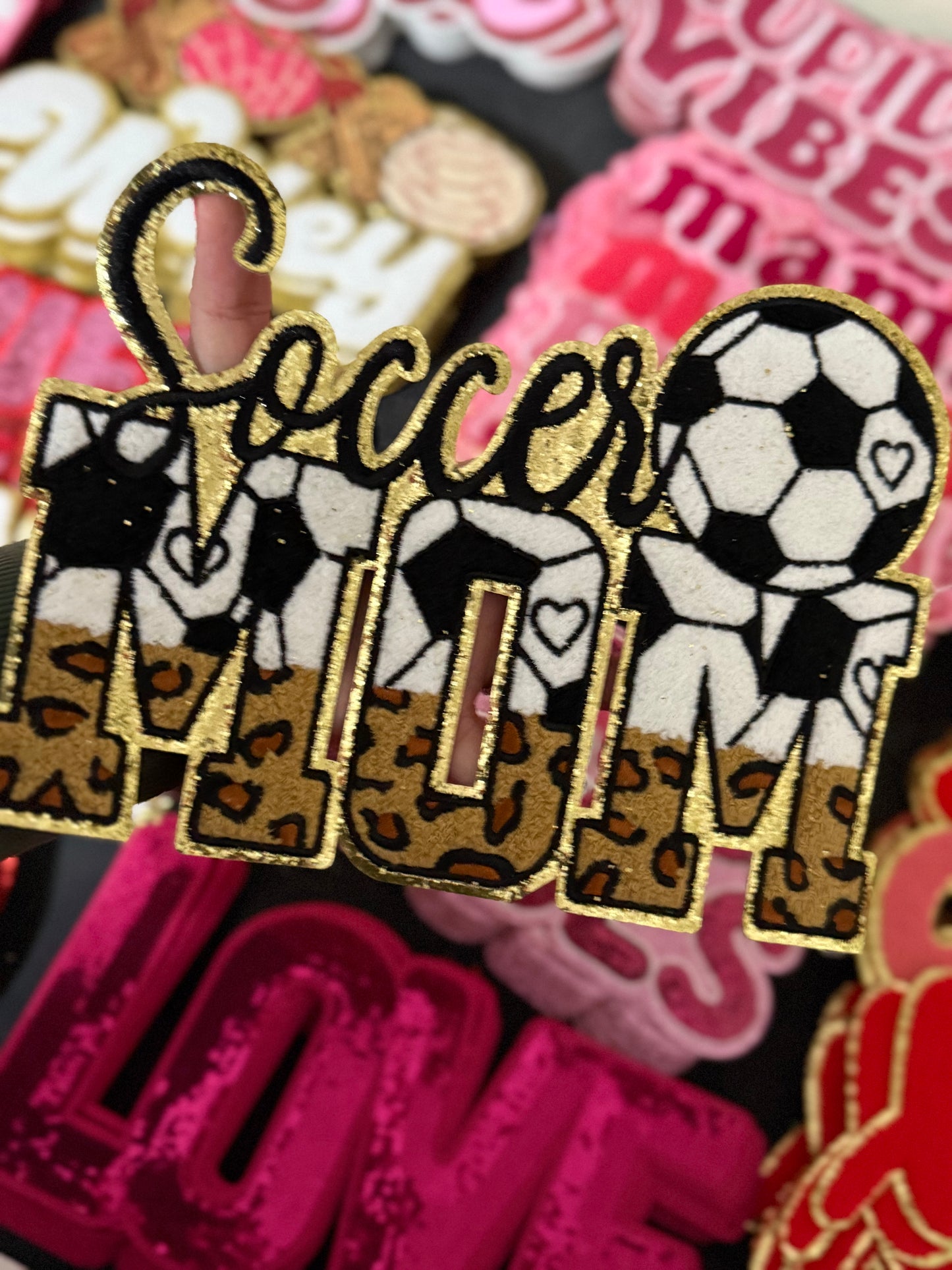 Soccer Mom chenille Patch